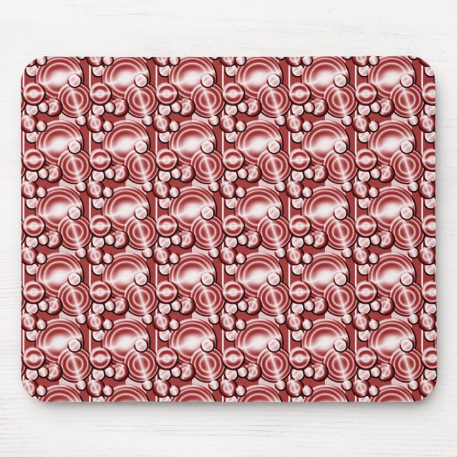 Tapis De Souris Motif Cercles rouges (Devant)