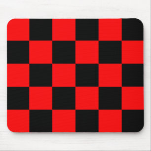 Tapis De Souris Motif chèque À damiers rouge