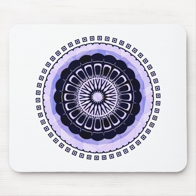 Tapis De Souris motif circulaire design mandala (Devant)