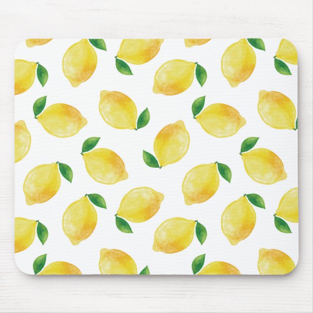 Tapis De Souris Motif citron aquarelle (Devant)
