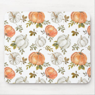 Tapis De Souris Motif Citrouille d'aquarelle d'automne