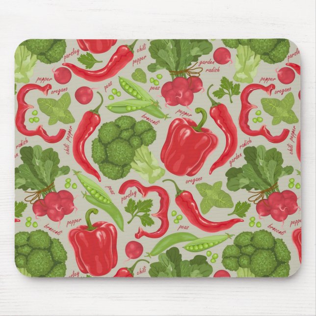 Tapis De Souris motif clair à base de légumes frais (Devant)