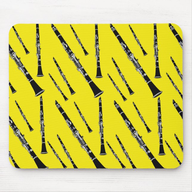Tapis De Souris Motif Clarinet jaune (Devant)