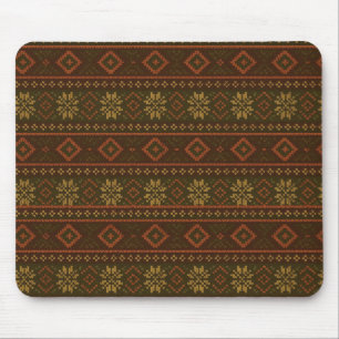 Tapis De Souris Motif classique d'automne/isle féroïenne/ travail