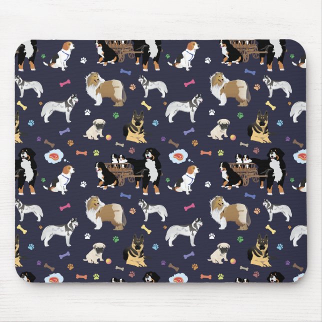 Tapis De Souris Motif coloré de chien (Devant)