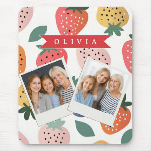 Tapis De Souris Motif Coloré Personnalisé de Fraise d'Été