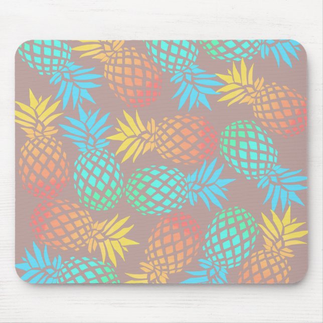 Tapis De Souris motif coloré tropical d'ananas d'été élégant (Devant)