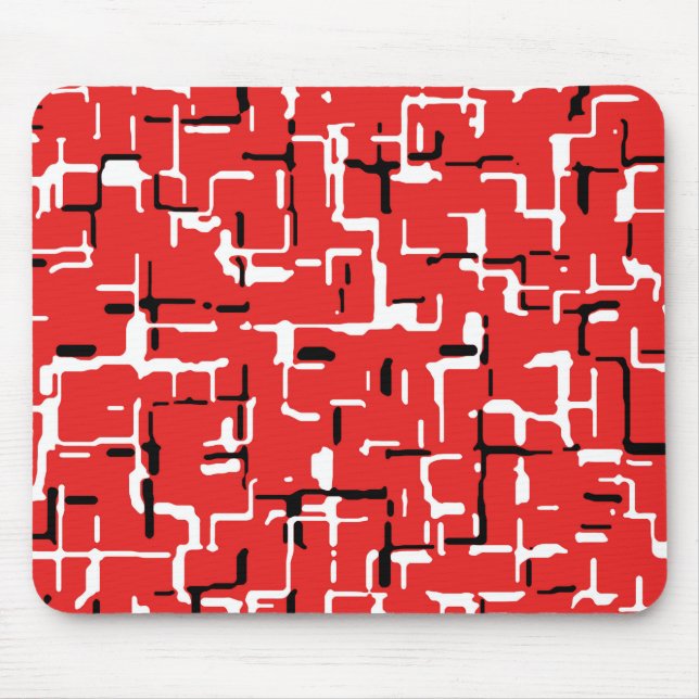 Tapis De Souris Motif Cool noir rouge (Devant)