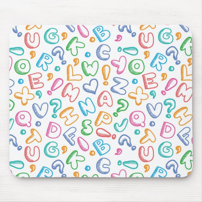 Tapis De Souris motif d'alphabet (Devant)