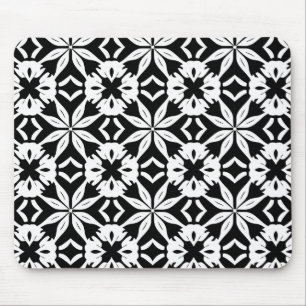 Tapis De Souris Motif Damas noir et blanc