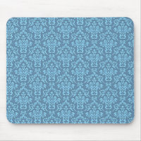 Motif damassé bleu