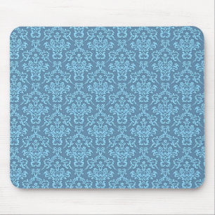 Tapis De Souris Motif damassé bleu