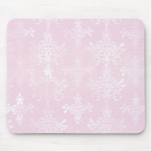 Tapis De Souris motif damassé rose doux