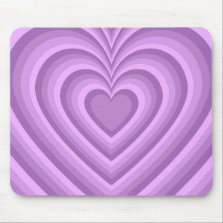 Tapis De Souris Motif d'amour du coeur hypnotique violet