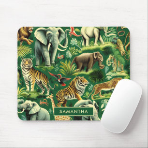 Tapis De Souris Motif d'animaux de la jungle vintage