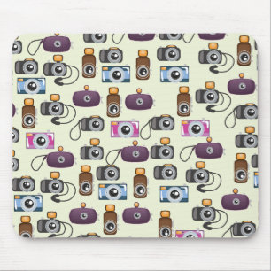 Tapis De Souris Motif d'appareil photo de dessin animé