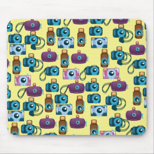 Tapis De Souris Motif d'appareil photo vintage