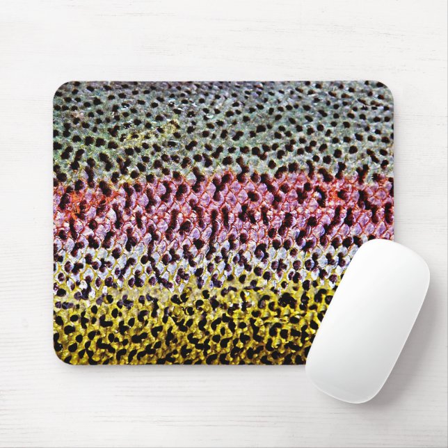 Tapis De Souris Motif d'apparence de texture d'écaille de truite a (Avec souris)