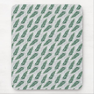 Tapis De Souris Motif d'aquarelle Feuille verte