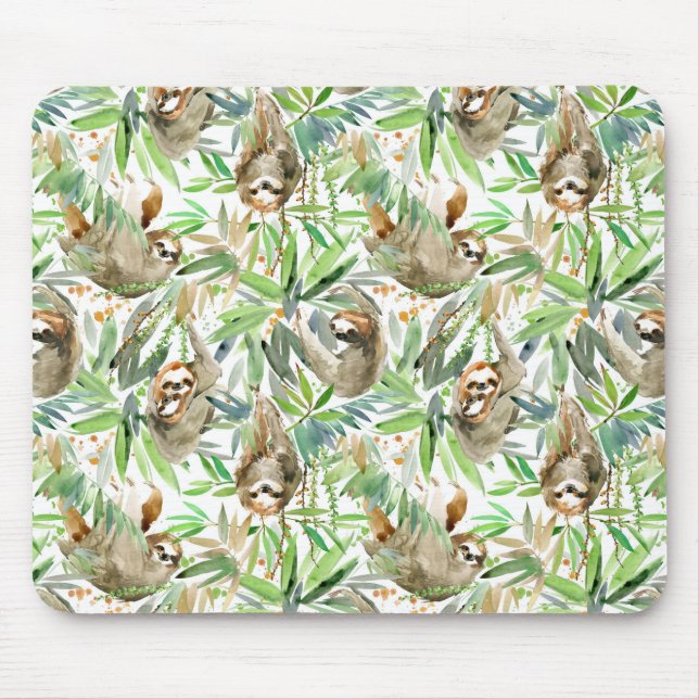 Tapis De Souris Motif d'aquarelle tropicale (Devant)