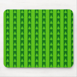 Tapis De Souris Motif d'arbre de Noël à rayures vertes