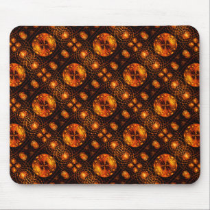 Tapis De Souris Motif d'art abstrait élégant boho moderne or #507