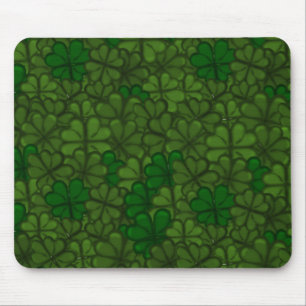 Tapis De Souris Motif d'art numérique Champ de Trèfles Saint-Patri