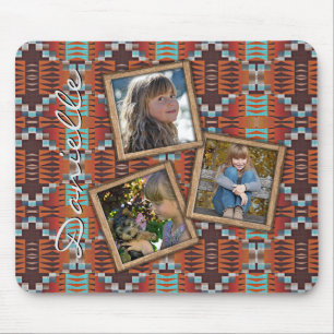 Tapis De Souris Motif d'art tribal amérindien personnalisé