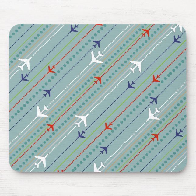 Tapis De Souris Motif d'avion rétro Mousepad (Devant)