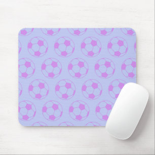 Tapis De Souris Motif de balle de soccer mignon en violet et bleu