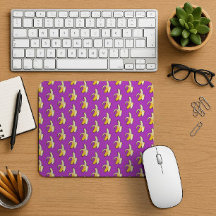 Tapis De Souris Motif de banane jaune prête à manger en Pixel Art