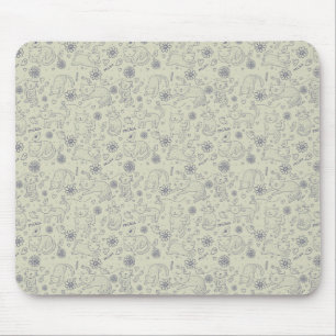 Tapis De Souris Motif de bande dessinée avec les chats drôles