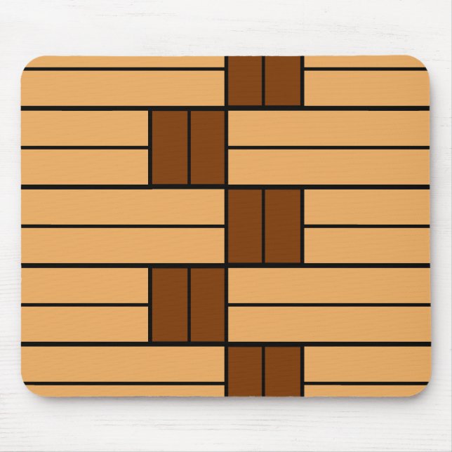 Tapis De Souris Motif de bandes Brown (Devant)