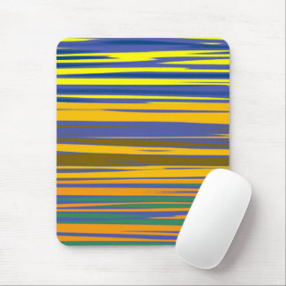 Tapis De Souris Motif de bandes colorées abstraites