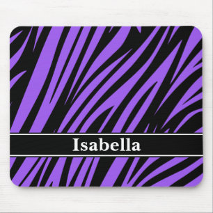 Tapis De Souris Motif de bandes violettes noires