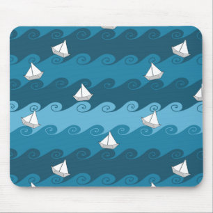 Tapis De Souris Motif de bateaux à papier