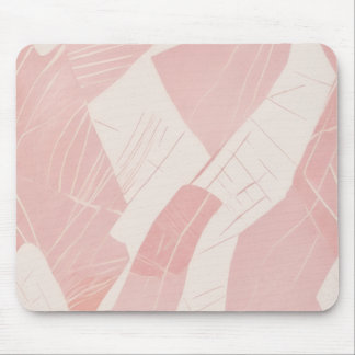 Tapis De Souris Motif de batik moderne crème rose