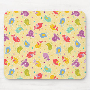 Tapis De Souris Motif de bébé avec les oiseaux mignons