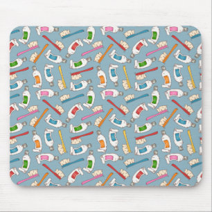 Tapis De Souris Motif de brosse à dents et de pâte dentifrice