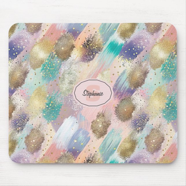Tapis De Souris Motif de brosse diagonale dynamique (Devant)