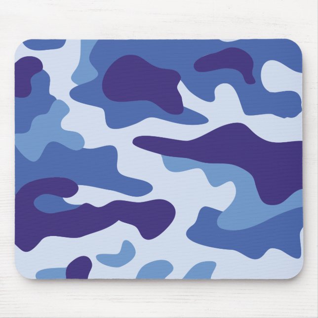 Tapis De Souris Motif de camouflage bleu (Devant)