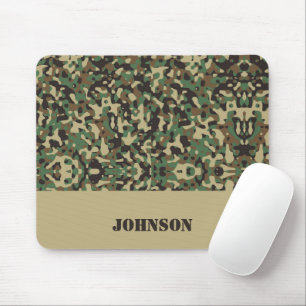 Tapis De Souris Motif de camouflage de nom personnalisé