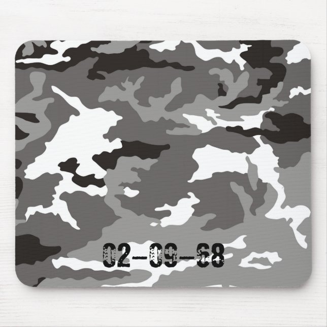 Tapis De Souris Motif de camouflage gris (Devant)