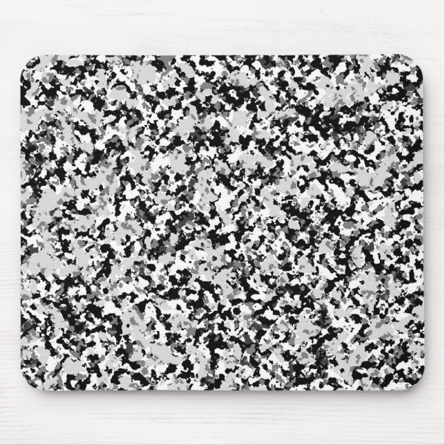 Tapis De Souris Motif de camouflage gris noir blanc arctique (Devant)