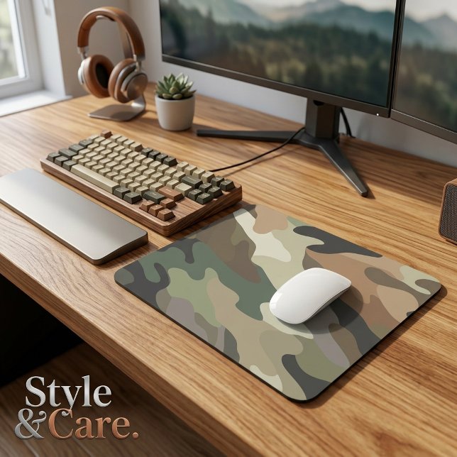 Tapis De Souris Motif de camouflage moderne accrocheur (Eye Catching Modern Camouflage Pattern Mouse Pad)