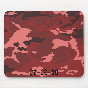 Tapis De Souris Motif de camouflage rouge