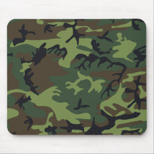 Tapis De Souris Motif de camouflage vert