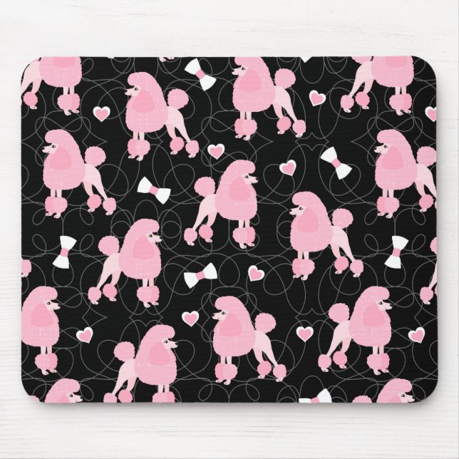 Tapis De Souris Motif de canicules et de vaches roses (Devant)