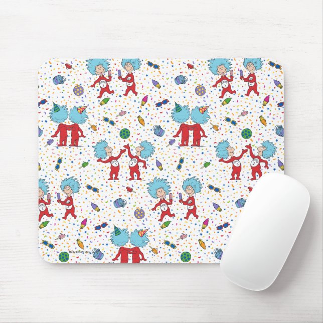 Tapis De Souris Motif de célébration de Chose Un Chose Deux (Avec souris)