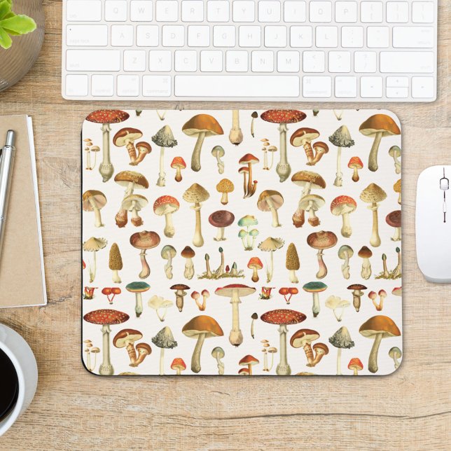 Tapis De Souris Motif de champignon vintage (In situ office desk)